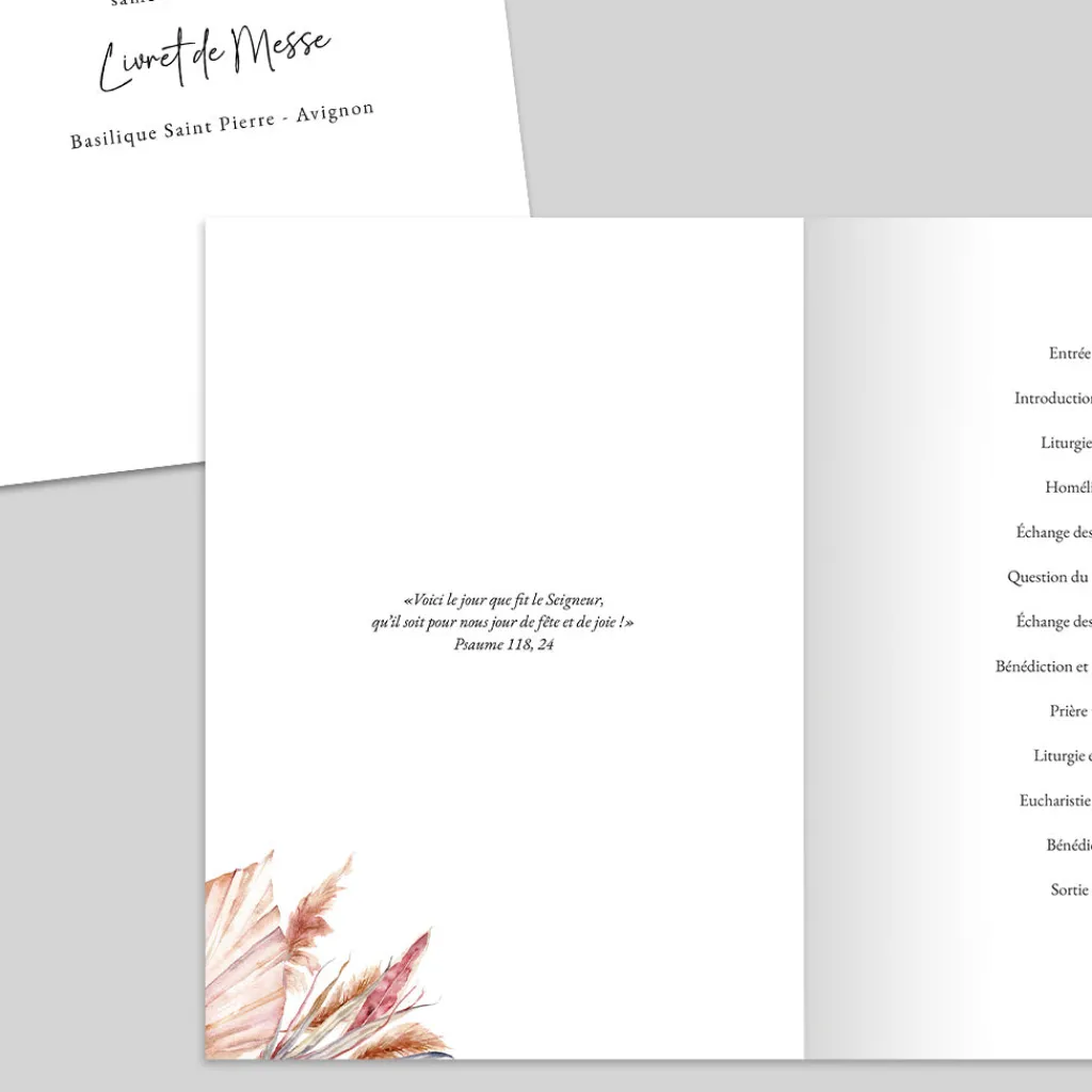 Livret De Messe Mariage^Planet cards Amour Bohème