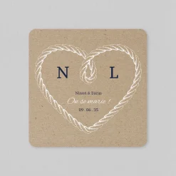 Faire-part Mariage Original^Planet cards Amour et Cordage