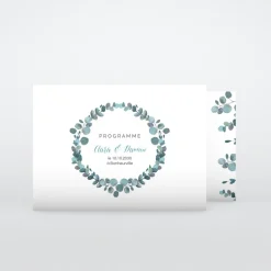 Programme De Mariage^Planet cards Amour Eucalyptus