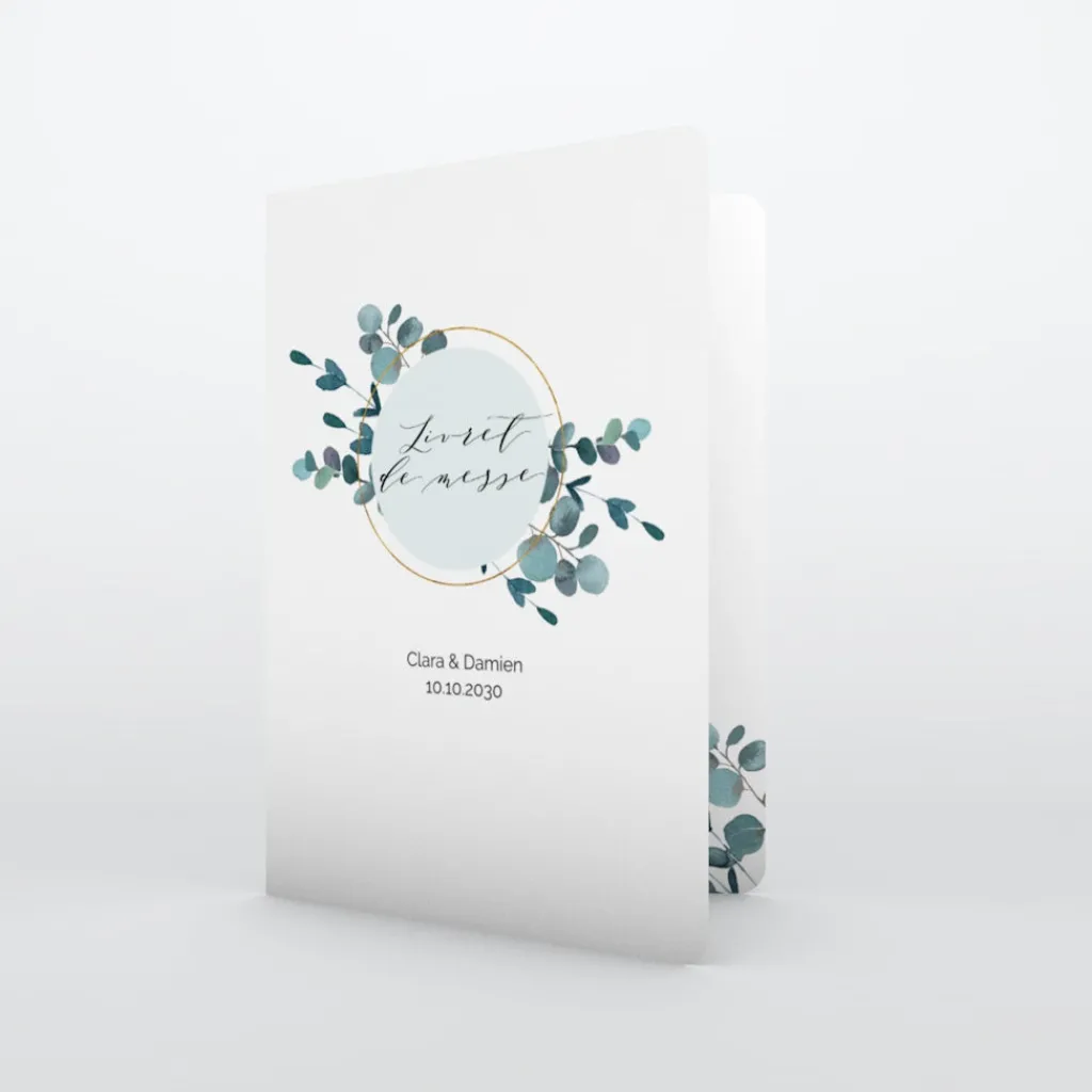 Livret De Messe Mariage^Planet cards Amour Eucalyptus