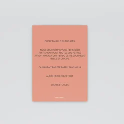 Carte Remerciement Mariage Champêtre^Planet cards Amour fleuri