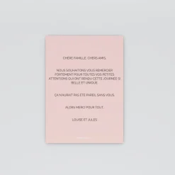 Carte Remerciement Mariage Champêtre^Planet cards Amour fleuri