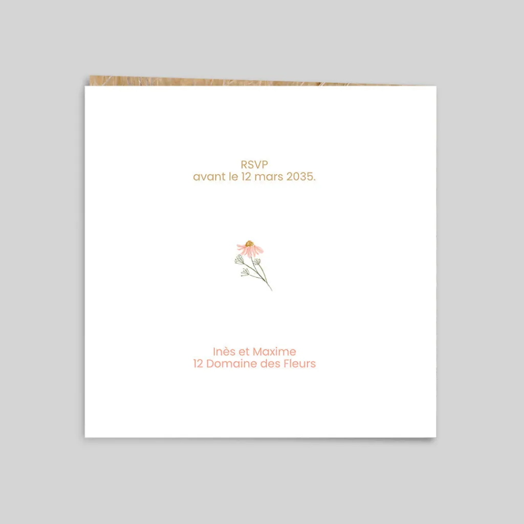 Faire-part Mariage Champêtre^Planet cards Amour Floral