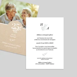 Carte Invitation Noces D'argent | Carte Invitation Noces D'argent^Planet cards Amour Kraft et Argent