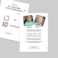 Faire-part Mariage Original^Planet cards Amours d'Enfances