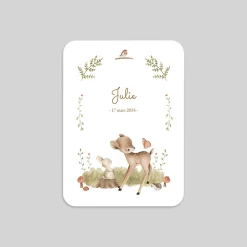 Faire-part Naissance Animaux | Faire-part Naissance Fille^Planet cards Animaux de la forêt