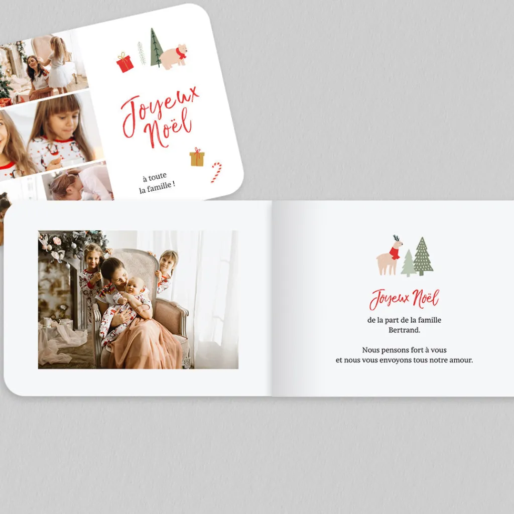 Carte De Noël Photo^Planet cards Animaux de Noël