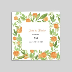 Faire-part Mariage Champêtre^Planet cards Aquarelle et Agrumes