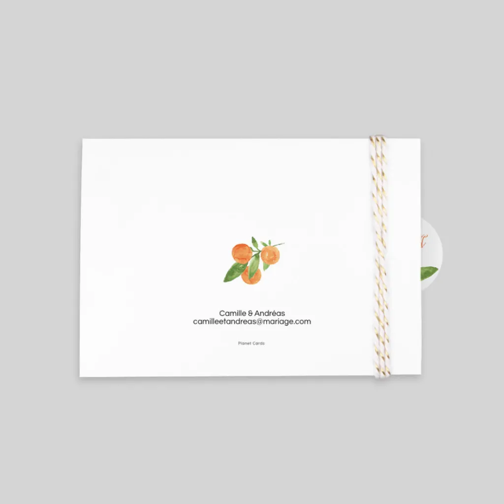 Faire-part Mariage Bohème | Faire-part Mariage Champêtre^Planet cards Aquarelle et Oranges