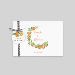 Faire-part Mariage Bohème | Faire-part Mariage Champêtre^Planet cards Aquarelle et Oranges