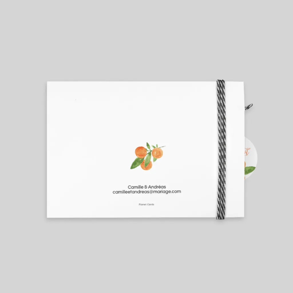 Faire-part Mariage Bohème | Faire-part Mariage Champêtre^Planet cards Aquarelle et Oranges