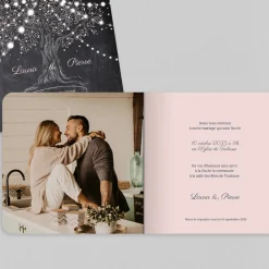 Faire-part Mariage Original | Gamme Complète^Planet cards Arbre et guirlande lumineuse