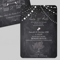 Faire-part Mariage Original | Gamme Complète^Planet cards Arbre et guirlande lumineuse