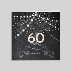 Carte Invitation Anniversaire Adulte Vintage | Carte Invitation Anniversaire Adulte Originale^Planet cards Arbre et Lumières