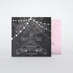 Carte D'invitation Mariage^Planet cards Arbre lumineux