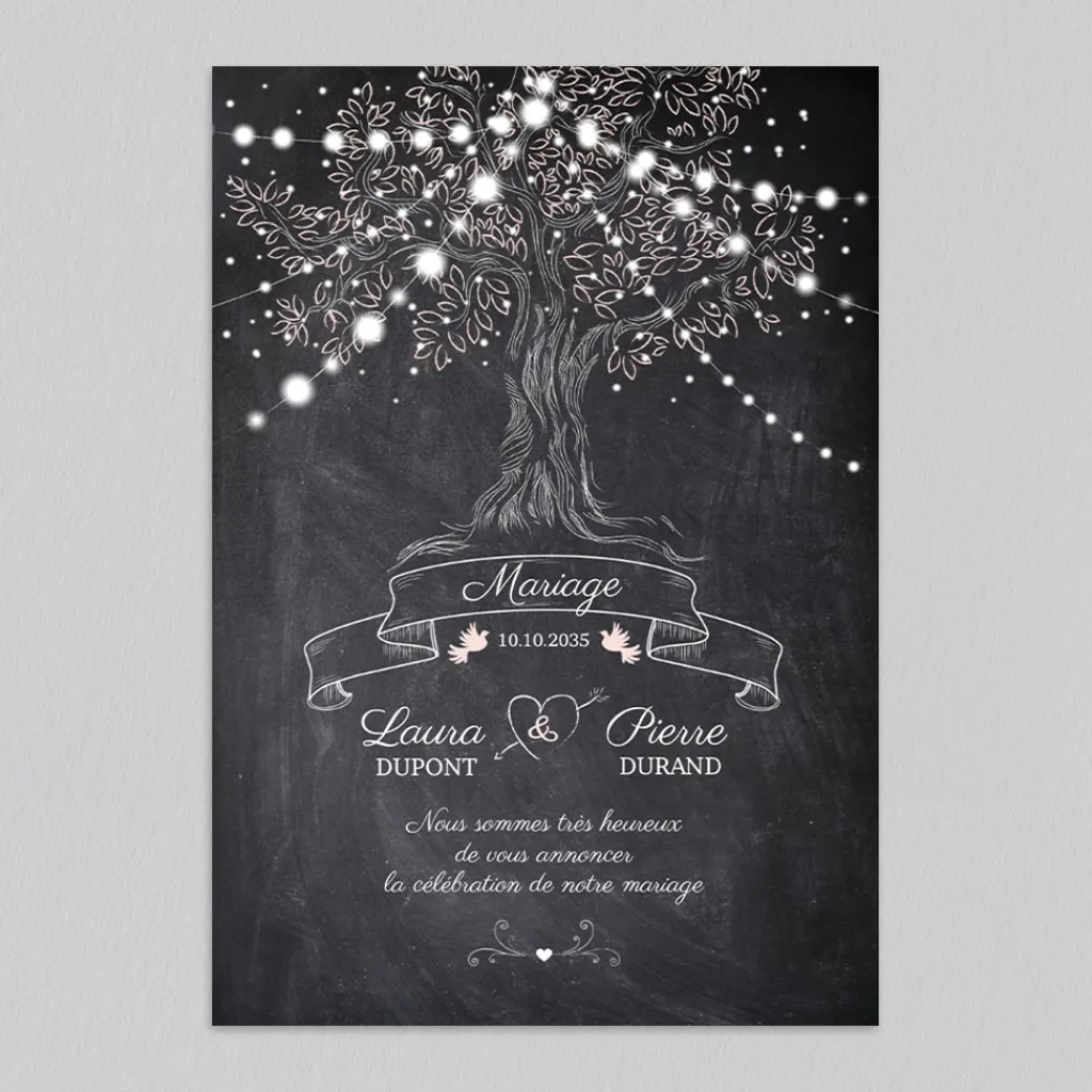 Faire-part Mariage Original | Gamme Complète^Planet cards Arbre Lumineux