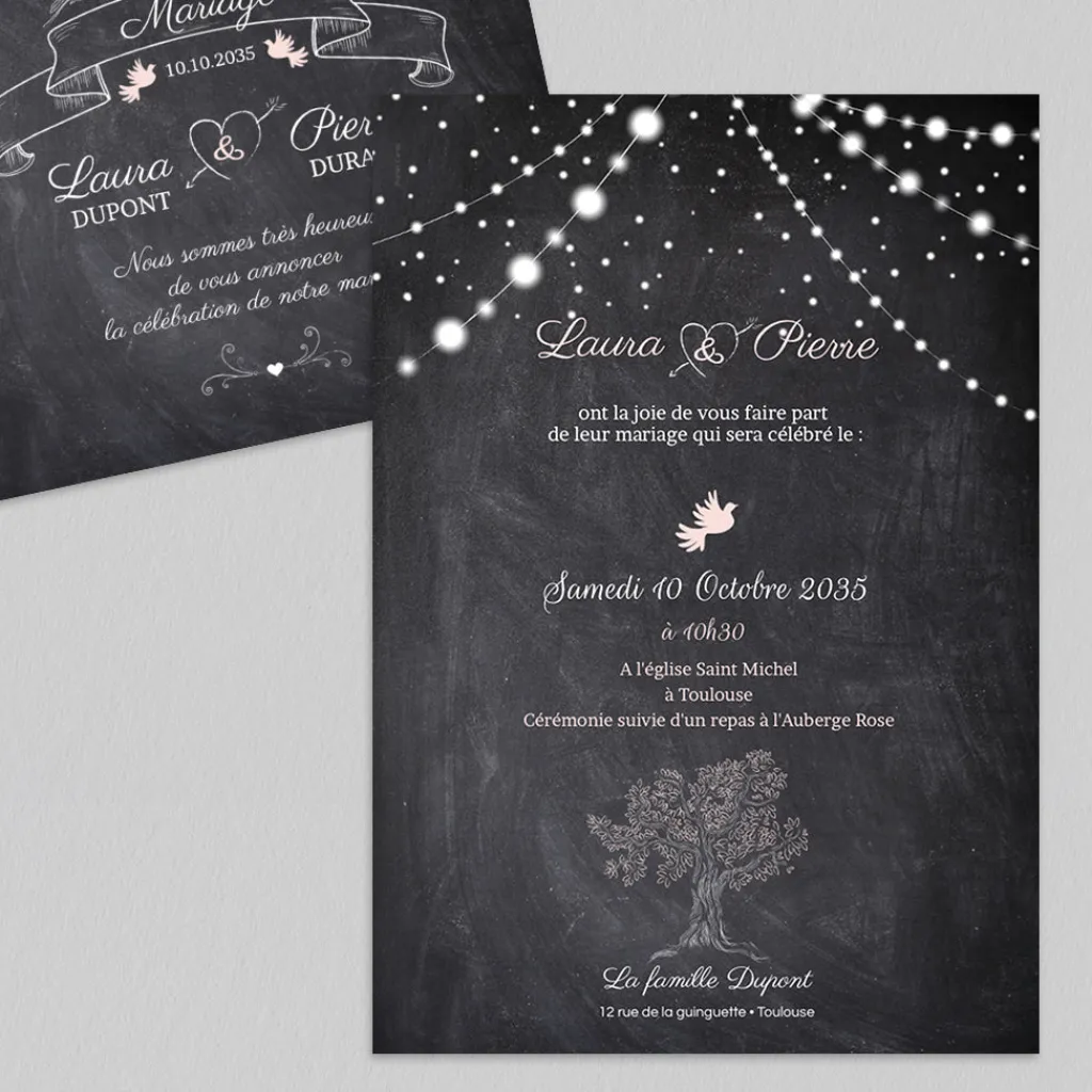 Faire-part Mariage Original | Gamme Complète^Planet cards Arbre Lumineux