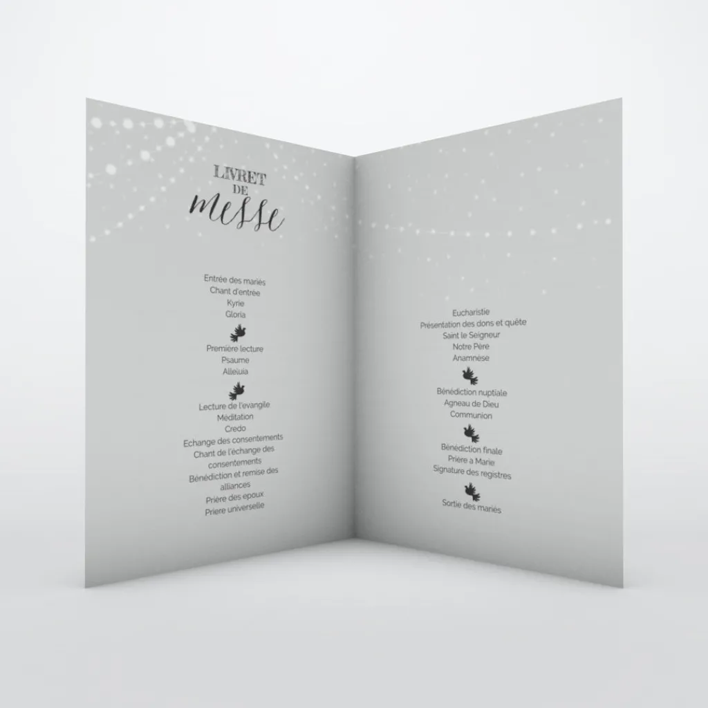Livret De Messe Mariage^Planet cards Arbre lumineux
