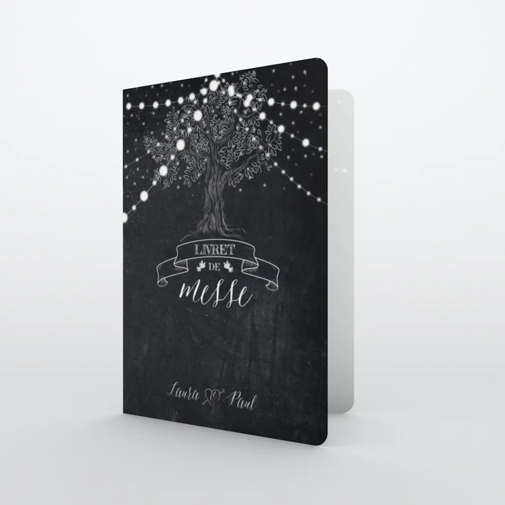 Livret De Messe Mariage^Planet cards Arbre lumineux