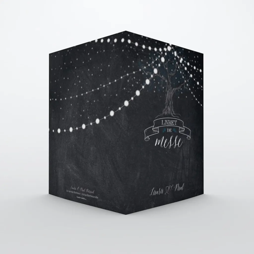 Livret De Messe Mariage^Planet cards Arbre lumineux