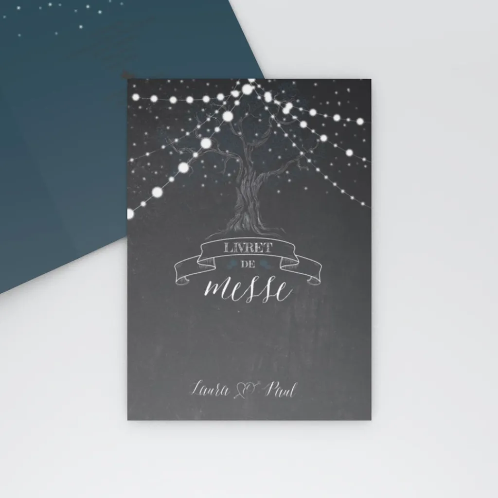 Livret De Messe Mariage^Planet cards Arbre lumineux
