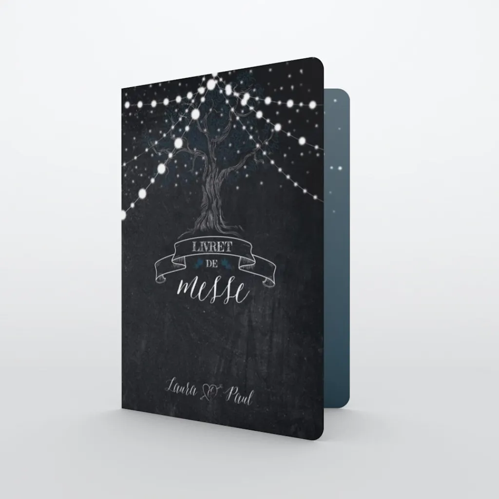 Livret De Messe Mariage^Planet cards Arbre lumineux