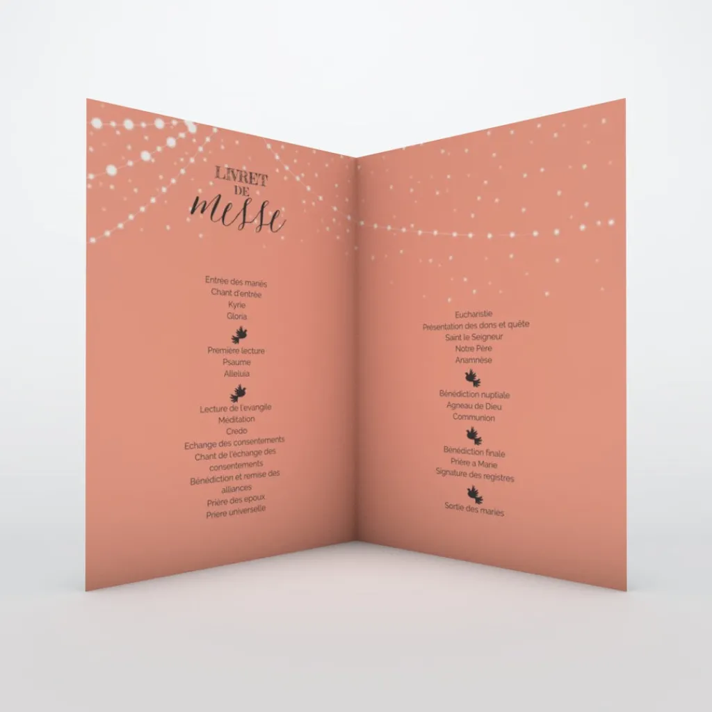 Livret De Messe Mariage^Planet cards Arbre lumineux