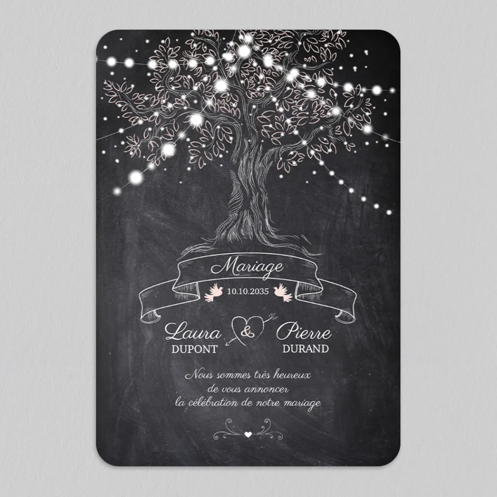 Faire-part Mariage Original | Gamme Complète^Planet cards Arbre Lumineux