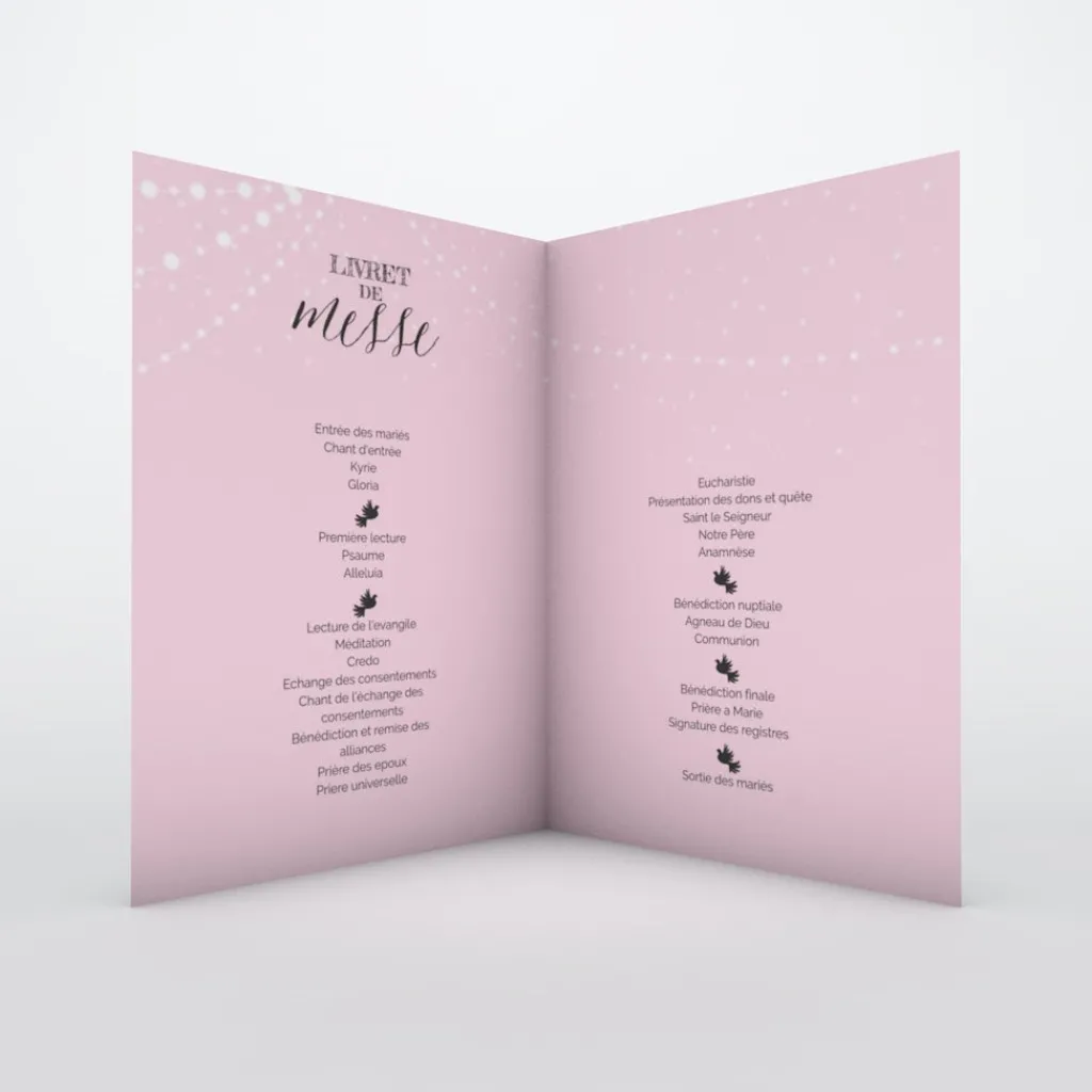 Livret De Messe Mariage^Planet cards Arbre lumineux