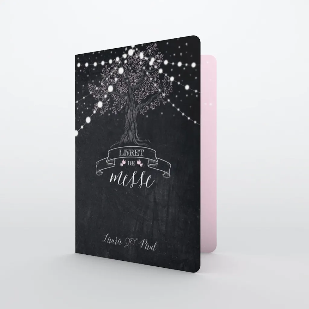 Livret De Messe Mariage^Planet cards Arbre lumineux