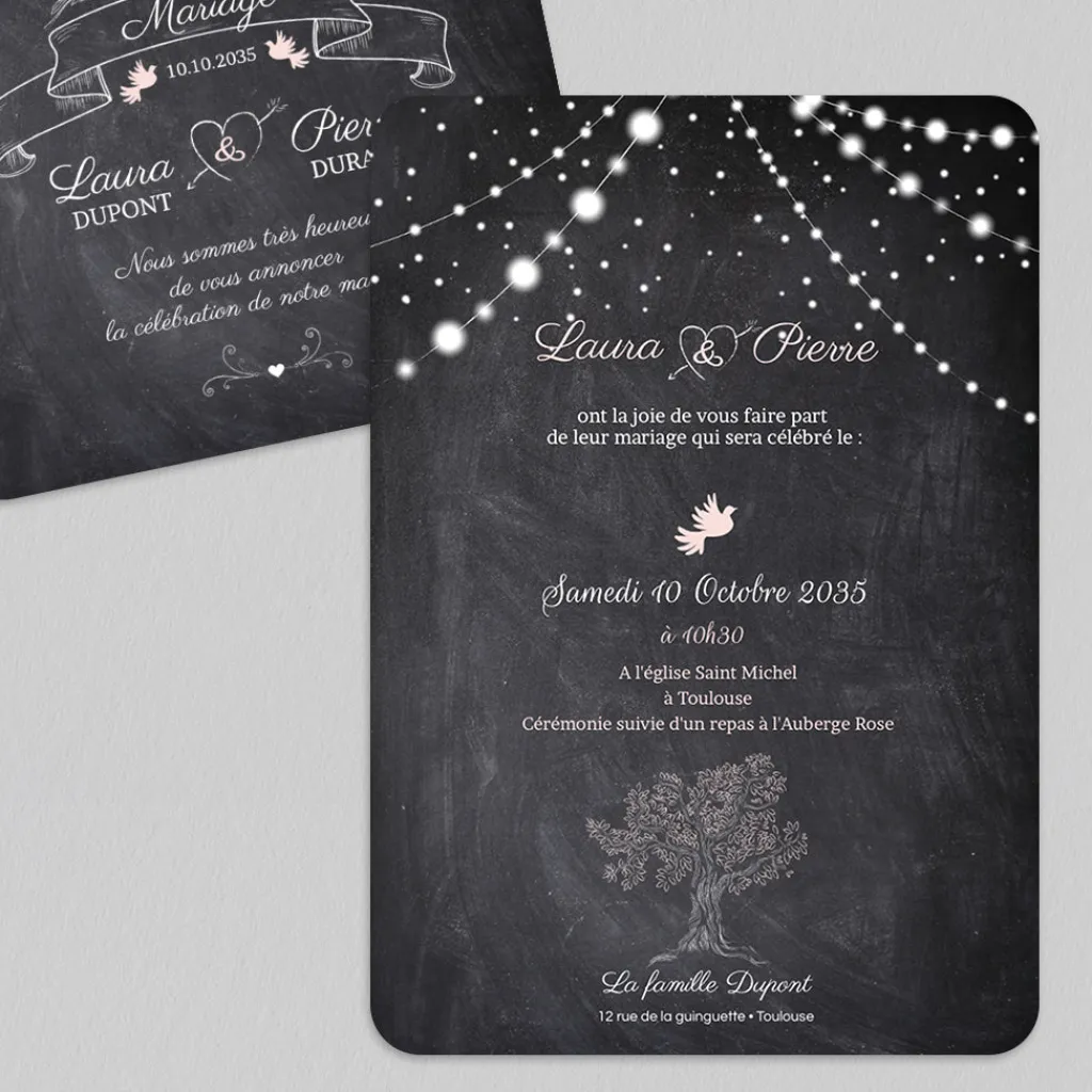 Faire-part Mariage Original | Gamme Complète^Planet cards Arbre Lumineux