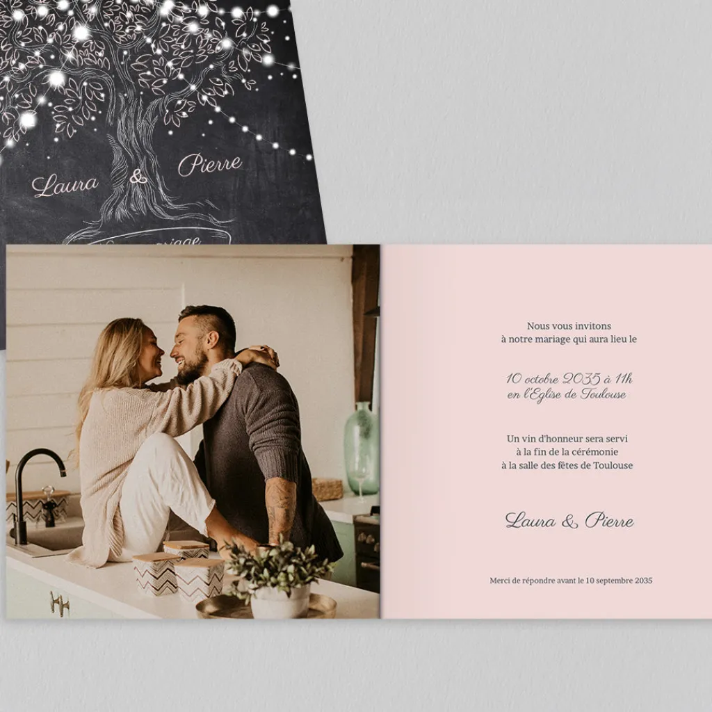 Faire-part Mariage Original | Gamme Complète^Planet cards Arbre Lumineux
