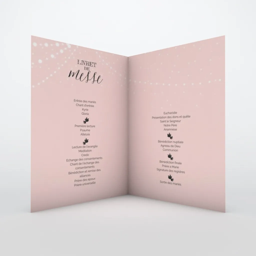 Livret De Messe Mariage^Planet cards Arbre lumineux