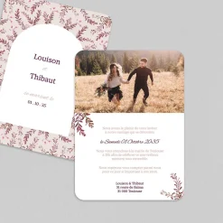 Faire-part Mariage Champêtre^Planet cards Arche et Bruyère