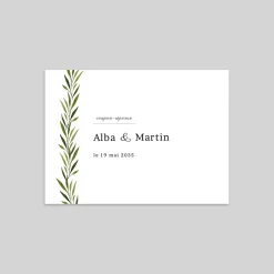 Coupon-réponse Mariage^Planet cards Arche et Feuillage