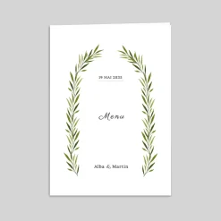 Menu De Mariage^Planet cards Arche et Feuillage