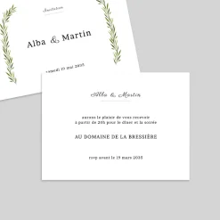 Carte D'invitation Mariage^Planet cards Arche et feuillage