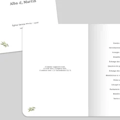 Livret De Messe Mariage^Planet cards Arche et Feuillage