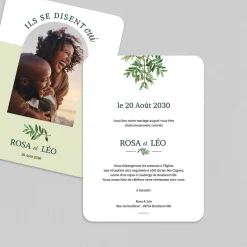 Faire-part Mariage Champêtre^Planet cards Arche et Olivier