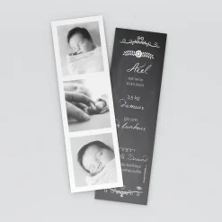 Faire-part Naissance Marque-page | Faire-part Naissance Garçon^Planet cards Ardoise vintage fleuri