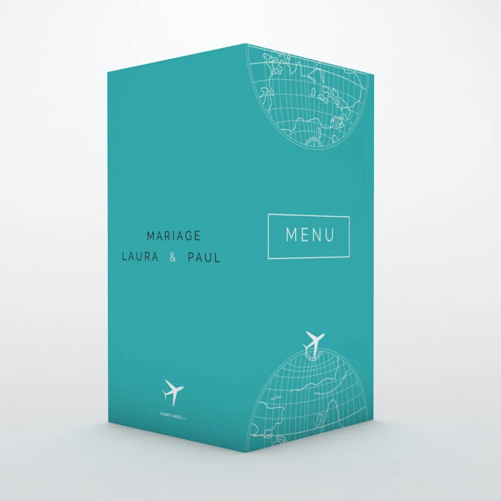 Menu De Mariage^Planet cards Autour du monde