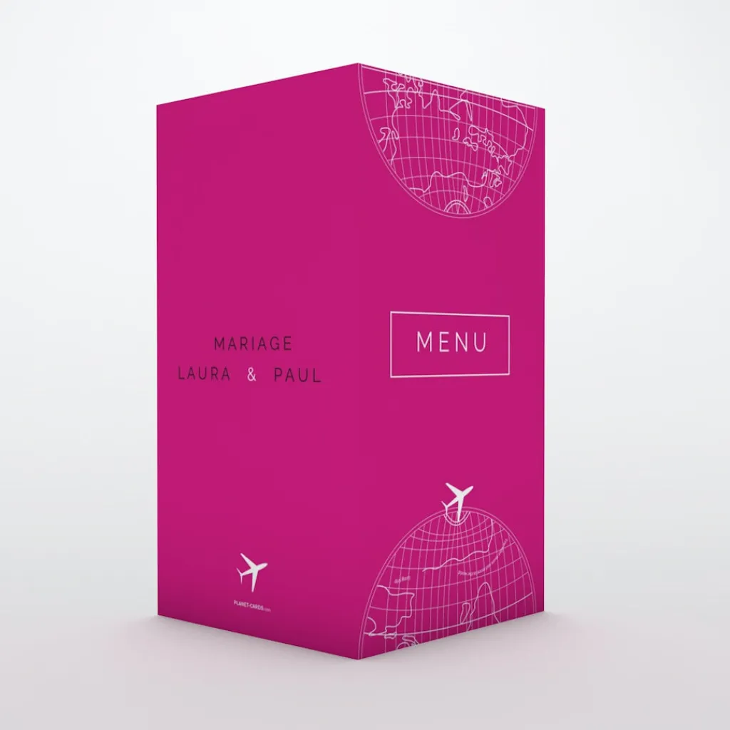 Menu De Mariage^Planet cards Autour du monde
