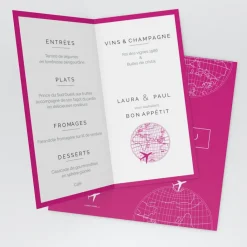 Menu De Mariage^Planet cards Autour du monde