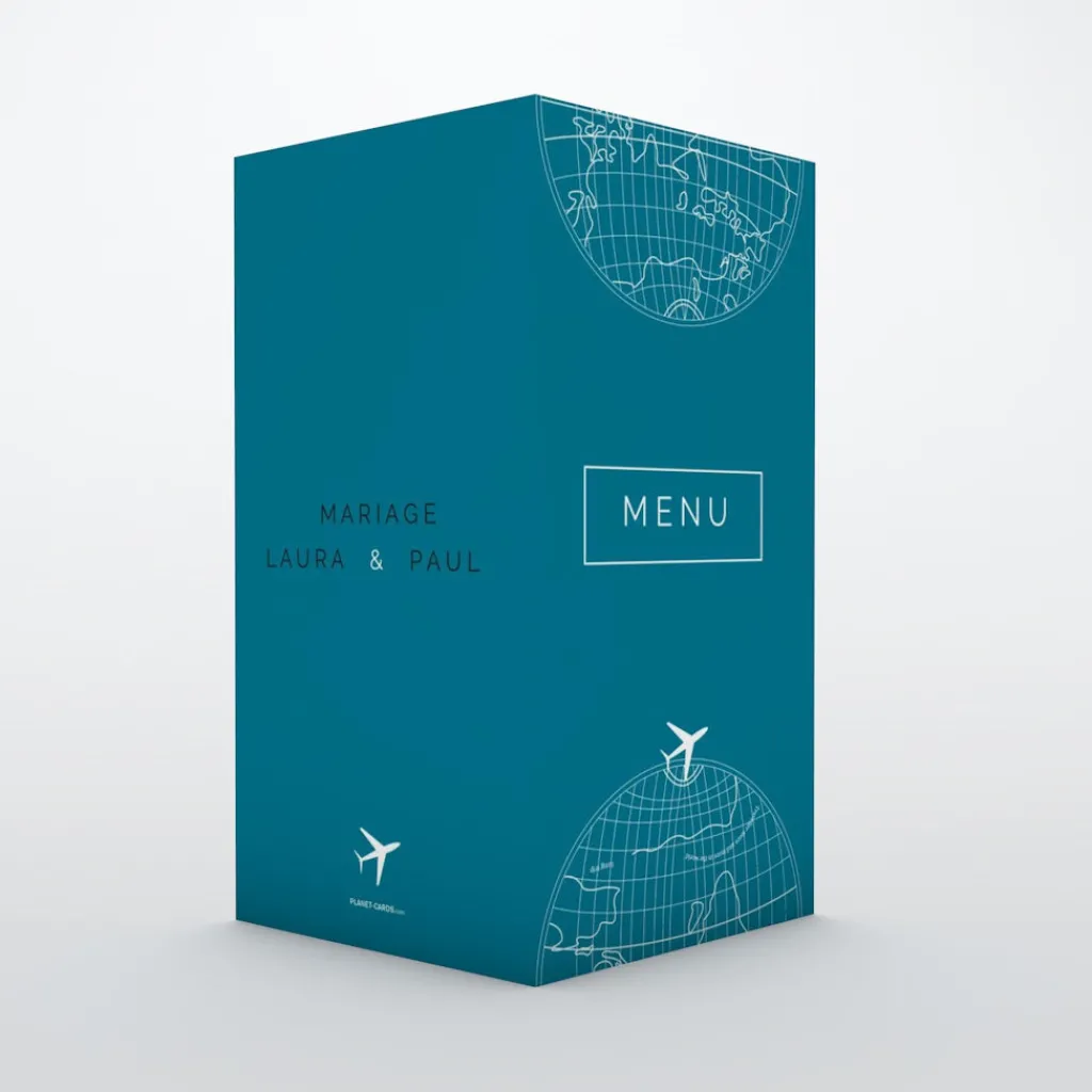 Menu De Mariage^Planet cards Autour du monde