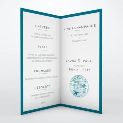 Menu De Mariage^Planet cards Autour du monde