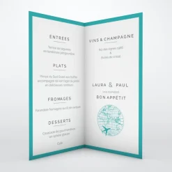 Menu De Mariage^Planet cards Autour du monde