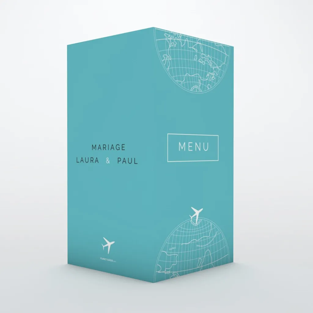 Menu De Mariage^Planet cards Autour du monde