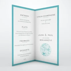 Menu De Mariage^Planet cards Autour du monde