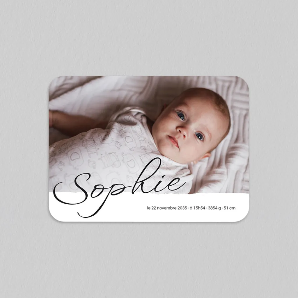Faire-part Naissance Fille^Planet cards Belle Calligraphie
