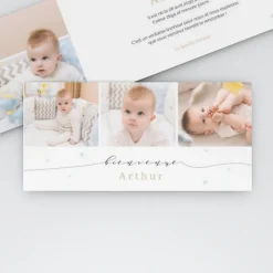 Faire-part Naissance Garçon^Planet cards Bienvenue étoilée